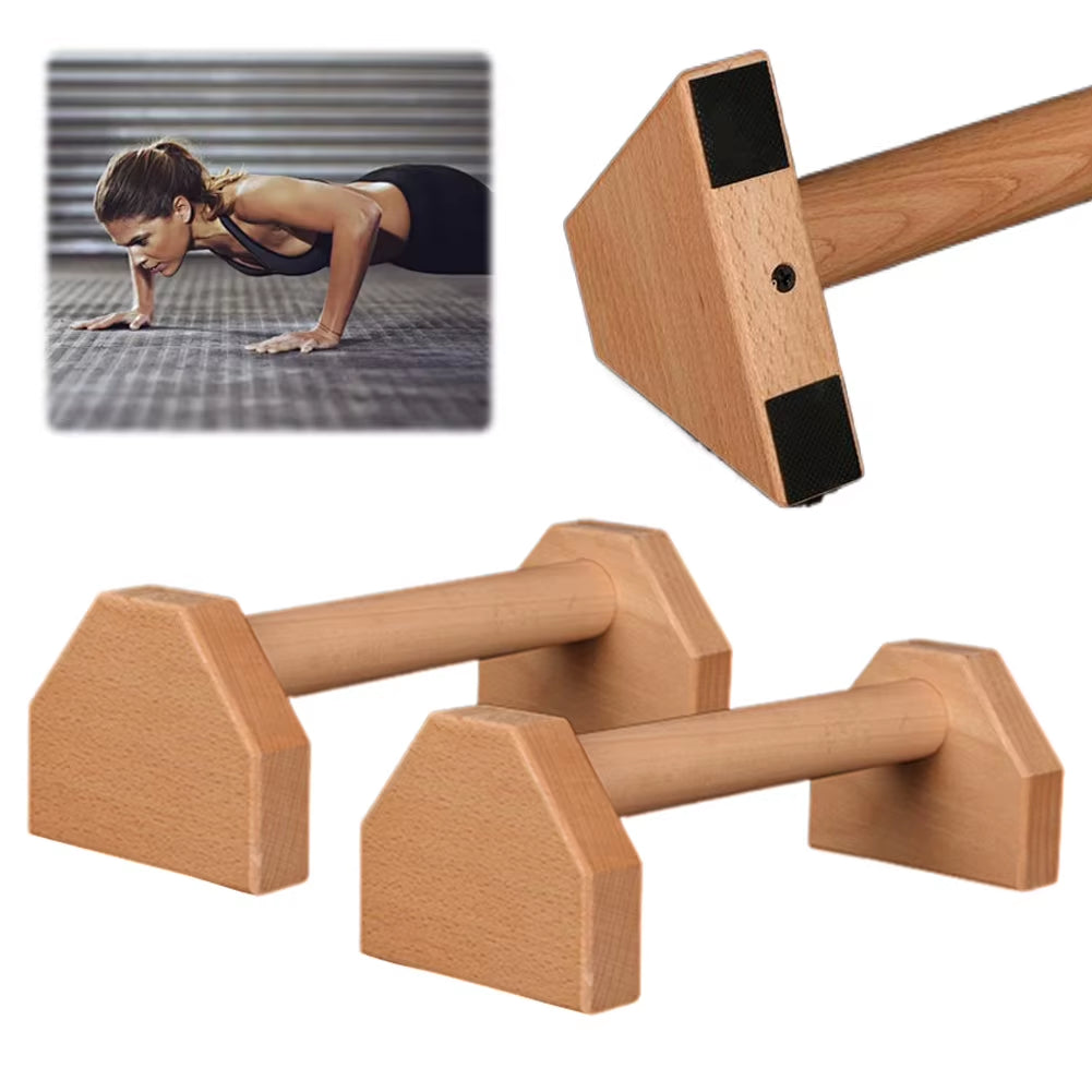 Wooden Push-Up Stand Push-Up Bar Non Slip Push Ups Rack Heavy Duty Push up Grip Handle Push-Up Bracket for Fitness Training