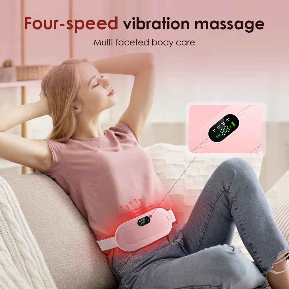 Lady Menstrual Heating Pad Warm Palace Belt Relieve Menstrual Pain Hot Compress Massager Uterus Cold Dysmenorrhea Relieving Belt