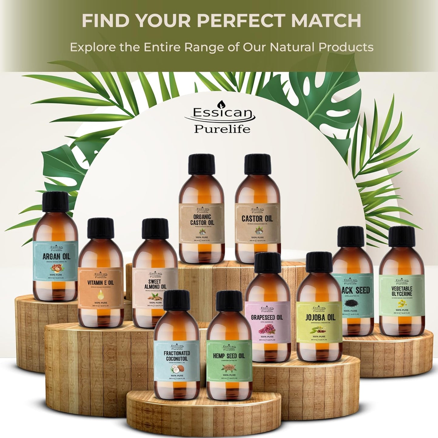 , Pure Coconut Oil Liquid, 250Ml MCT Fractionated Coconut Oil for Skin, Hair & Lip, Carrier Oils for Essential Oils Mixing & Massage, Supports Healthy Hair Growth & Hydrated Skin