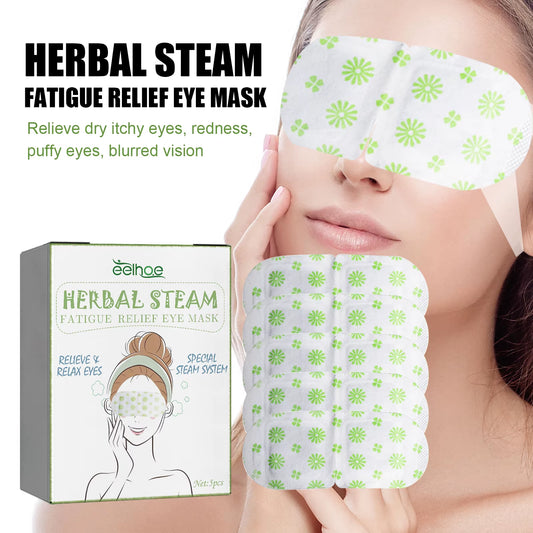 Herbal Steam Eye Mask Relieve Fatigue Soothe Eye Discomfort Fade Dark Circles Nourish Moisturizing Hot Compress Eye Mask