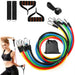 11Pcs Resistance Bands Set Fitness Workout Tubes Exercise Tube Bands