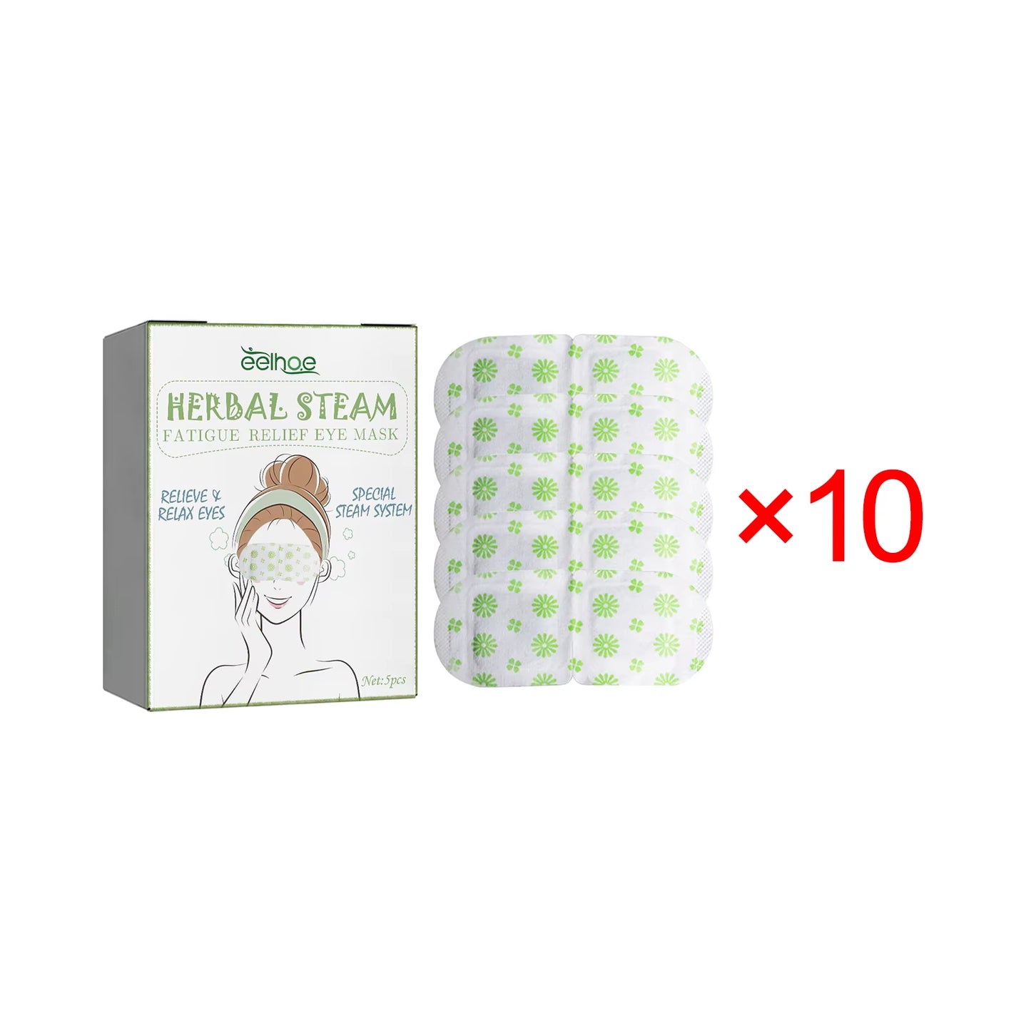 Herbal Steam Eye Mask Relieve Fatigue Soothe Eye Discomfort Fade Dark Circles Nourish Moisturizing Hot Compress Eye Mask