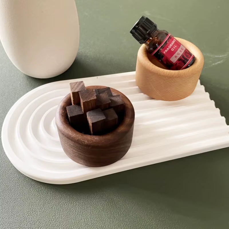 Small Woodpile Fireless Aromatherapy Essential Oil Diffuser Wood Bedroom Home Indoor Diffuser Stone Ornaments