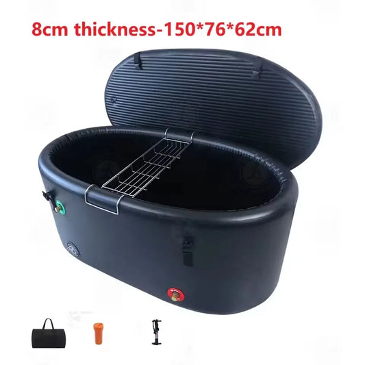 New Version 8Cm Thick Sport Recovery Inflatable Cold Ice Bath Tub Insulated Plunge Bath Barrel with Hand Pump for Home,Gyms Use
