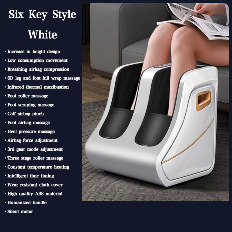 Foot Massager Machine for Pain Relief Red Light Shiatsu Kneading Stimulator Massager for Calf Leg Foot Spa Relaxation Treatment