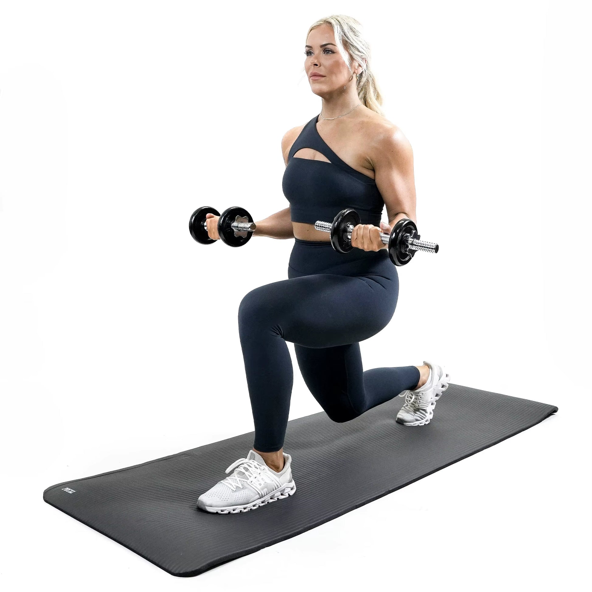 All-Purpose Workout Foam Exercise Yoga Mat, 12Mm Thickness, 72 in X 24 In, NBR Foam, Non-Slip, Carry Strap, Black