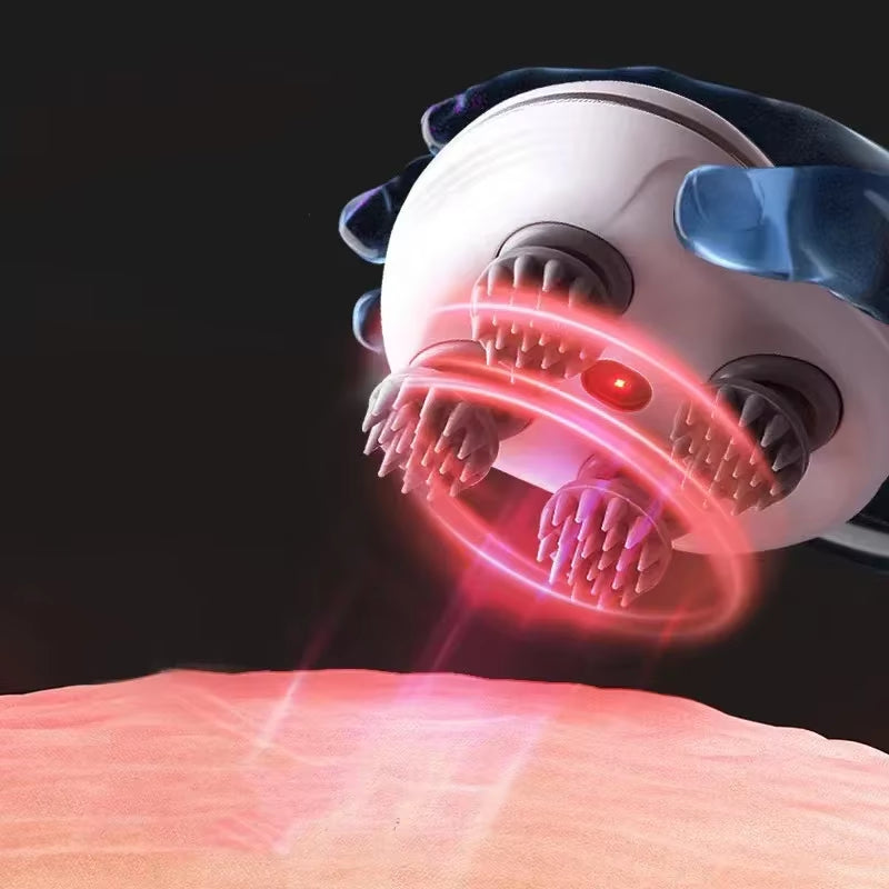 Electric Scalp Massager Head Massager with Vibrator Heated for Relaxation Treatments Migraine Relief Hair Growth Body Massager