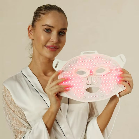 Led Red Light Therapy Face Facial Mask Red Light Therapy 660Nm 850Nm Face Mask I Far Red Light Mask 1000Mm