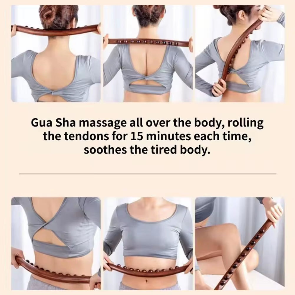 Wood Stick Tools Chinese Tradition Wooden Therapy Scraping Lymphatic Drainage Massager for the Waist Legs Neck Back