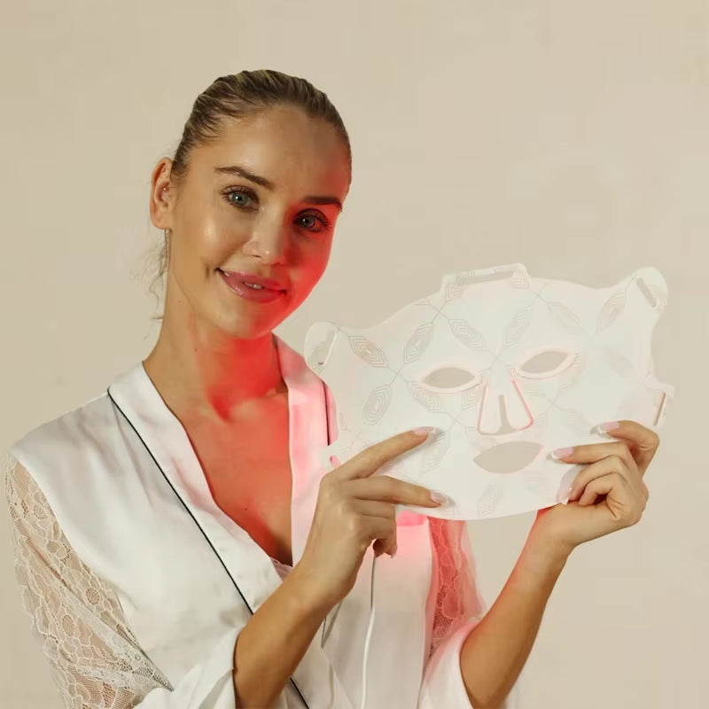 Led Red Light Therapy Face Facial Mask Red Light Therapy 660Nm 850Nm Face Mask I Far Red Light Mask 1000Mm