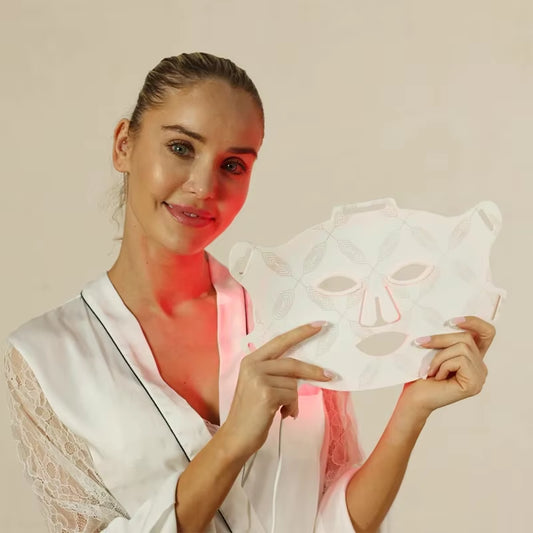 Led Red Light Therapy Face Facial Mask Red Light Therapy 660Nm 850Nm Face Mask I Far Red Light Mask 1000Mm