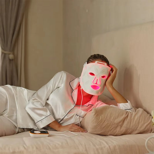 Led Red Light Therapy Face Facial Mask Red Light Therapy 660Nm 850Nm Face Mask I Far Red Light Mask 1000Mm