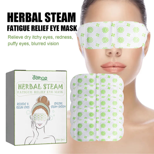 Herbal Steam Eye Mask Relieve Fatigue Soothe Eye Discomfort Fade Dark Circles Nourish Moisturizing Hot Compress Eye Mask