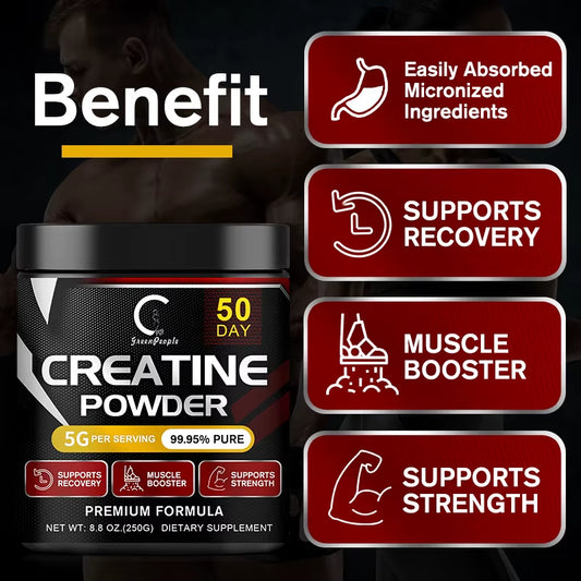 GPGP Greenpeople Creatine Monohydrate Powder Creatine Powder Muscle Recovery Muscle Builder for Men & Women Workout Supplements
