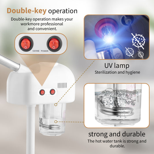 ABS Shell PC Water Cup Cross Iron Pin with 3X Magnifying Glass White Spray Machine