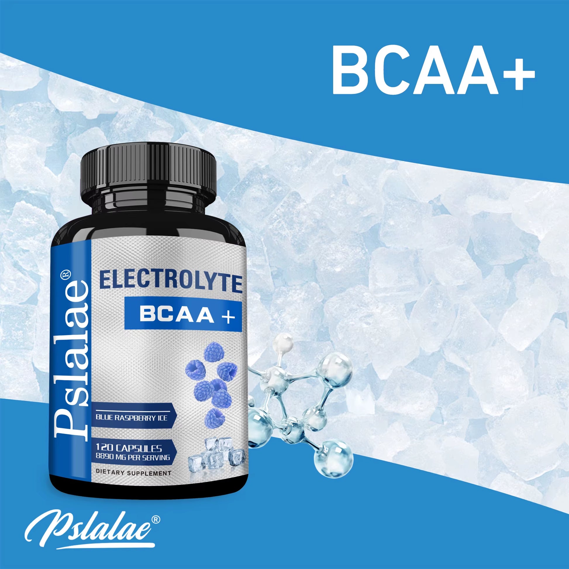 Sport BCAA Supplements - Supports Muscle Growth and Recovery, Electrolyte Balance, and Hydration - 120 Capsules