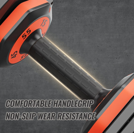 Adjustable Dumbbell Set, 10 in 1 Free Dumbbell for Men and Women, Black Dumbbell for Home Gym, Full Body Workout Fitness, Fast Adjust by Turning Handle 10 Gears55 LB